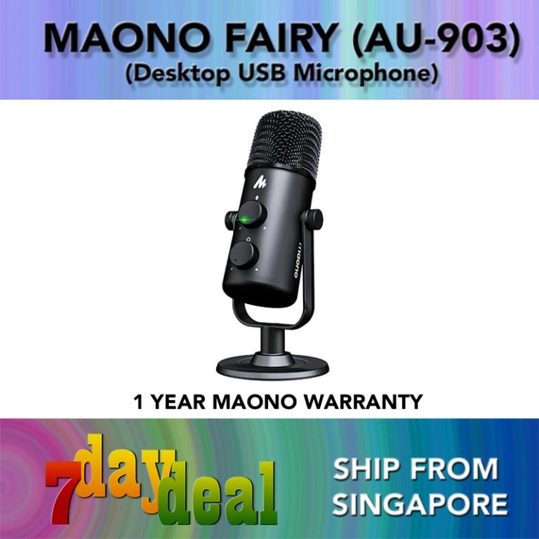 MAONO Fairy AU-903 Cardioid Omnidirectional Desktop USB Microphone ...