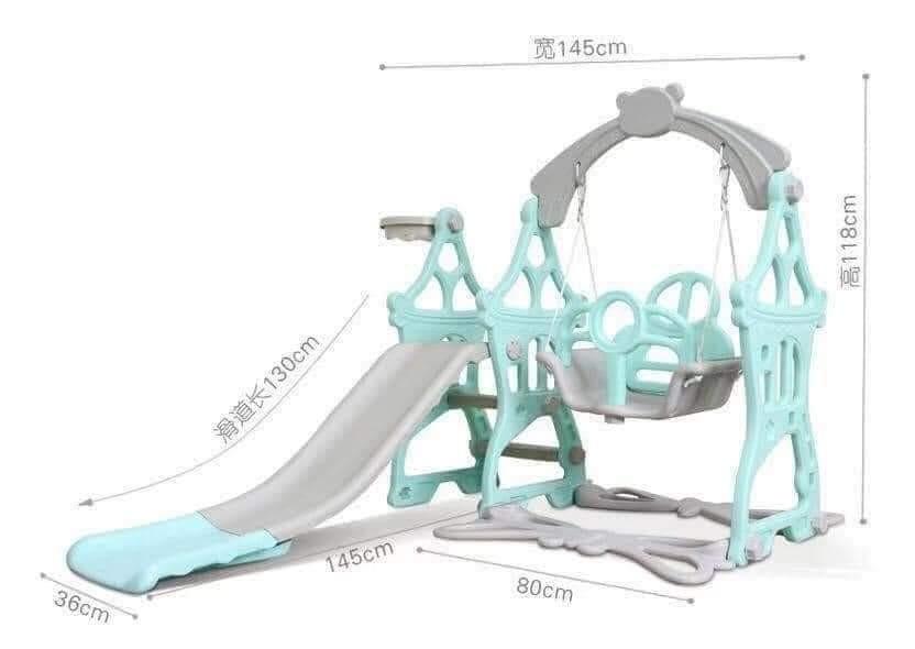 New 4in1 bear slide (Category: Infant Playtime) located in Mandaluyong City. Submitted by shopmla (Listing ID 1033624850, Image 2). Description: New 4in1 bear slide Slide / swing / basket / music toys / 1-5 years old kaya 2color pink blue P4,500. Free Delivery MM area Bdo Bpi family Gcash.