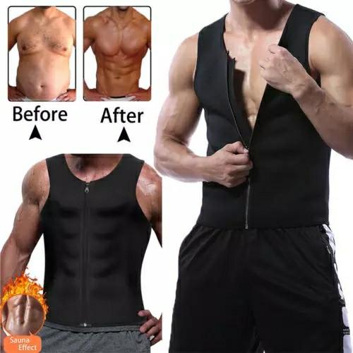 New Men s Slimming Neoprene Vest Sweat Shirt Body Shaper Waist Trainer Shapewear Men Top Shapers Clothing Male Men s Fashion Activewear on Carousell