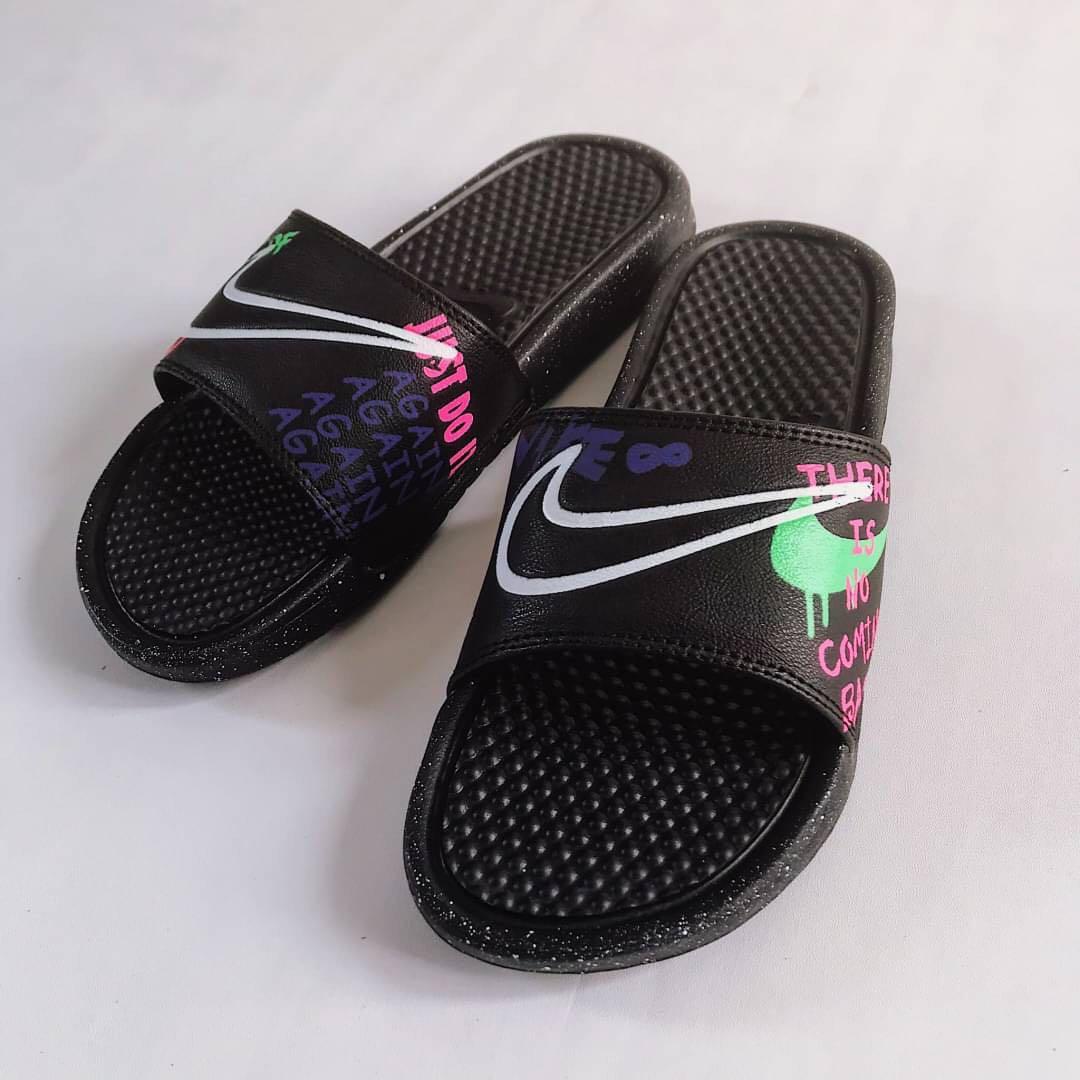 Nike Benassi Slides Swoosh Planet Of Hoops Fesyen Pria Sepatu