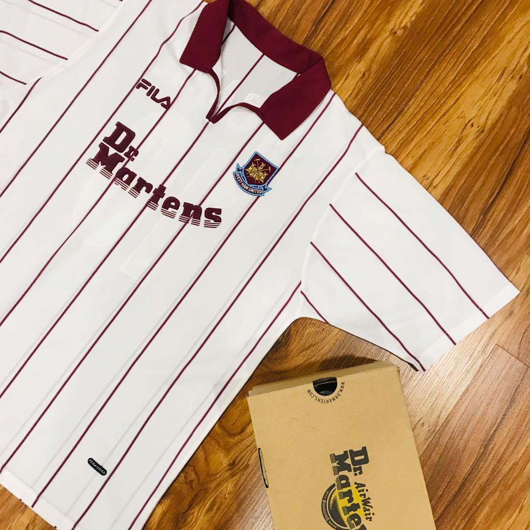 Original Fila West Ham United Jersey Dr Martens Sponsored Paulo Di Canio Sports Athletic Sports Clothing On Carousell