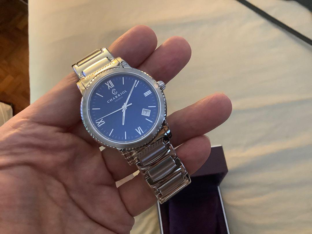 Philippe Charriol Men Unisex Parisi Quartz Watch 40mm Navy Blue