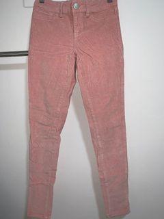 pink corduroy skinny jeans