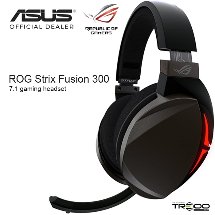 Promo Asus Rog Strix Fusion 300 7 1 Surround Sound Usb Gaming Over The Ear Headset With Microphone Electronics Audio On Carousell