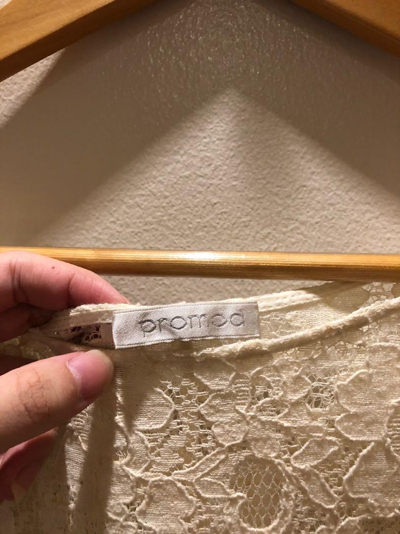 Promod Lace Top (3/4 sleeves) (Category: Longsleeves) located in Quezon City. Submitted by projectdeclutter_mnl (Listing ID 1033704426, Image 2). Description: See through lace No flaws ✨ In very good condition *Promod’s sizing is a bit bigger than the others so their size small best fits for those who are usually medium .