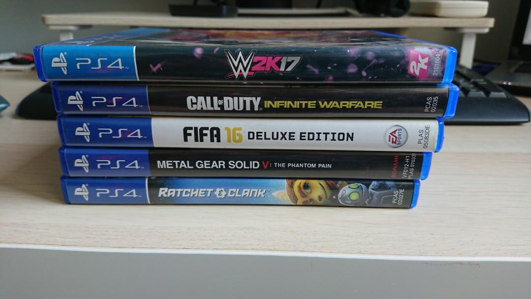 Ps4 Games Cod Infinite Warfare Fifa 16 Mgs5 Ratchet And Clank Wwe2k17 Toys Games Video Gaming Video Games On Carousell