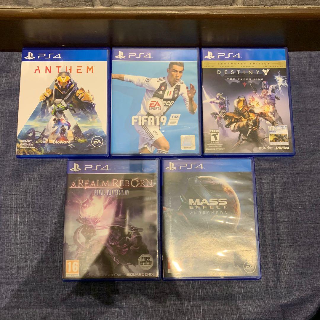 Ps4 Used 5 Games Clearance Anthem Fifa 19 Destiny Realm Reborn Mass Andromeda Toys Games Video Gaming Video Games On Carousell