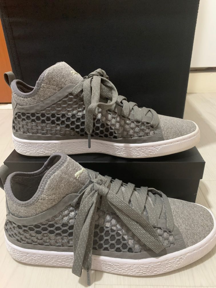 Puma Basket Classic Netfit Grey Men s Fashion Footwear Sneakers on Carousell