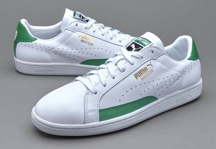 white puma match trainers