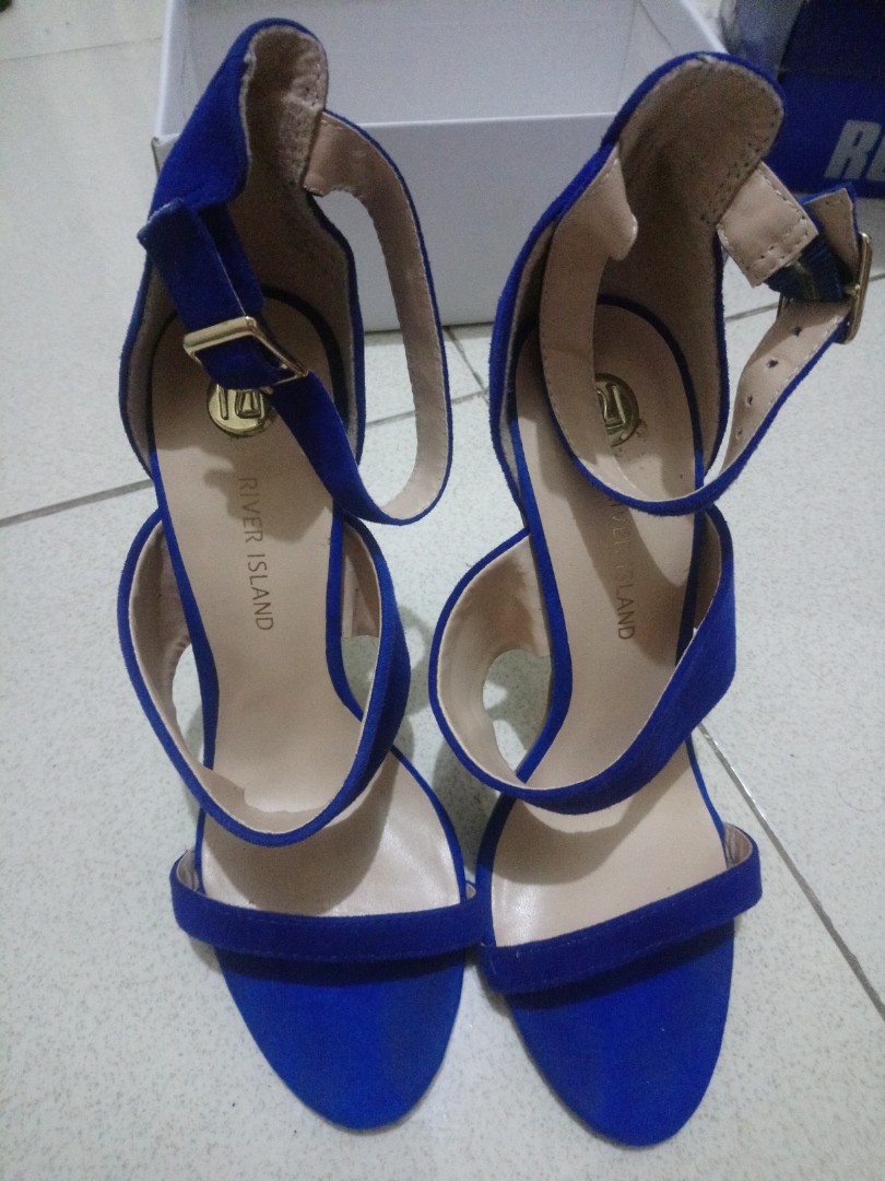 river island blue heels