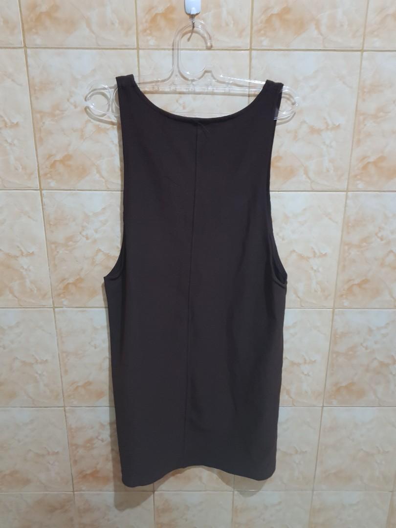 Sleeveless knit dress - dress lengan 