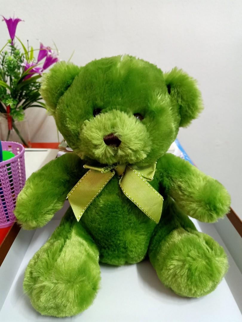 small green teddy bear