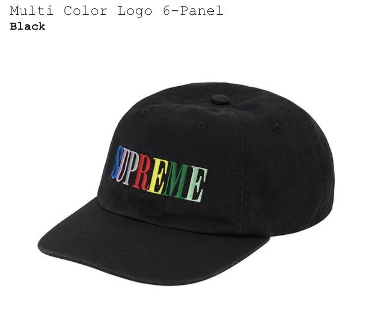 Auth Supreme Multi Color Logo 6-Panel Cap FW20, Men's Fashion