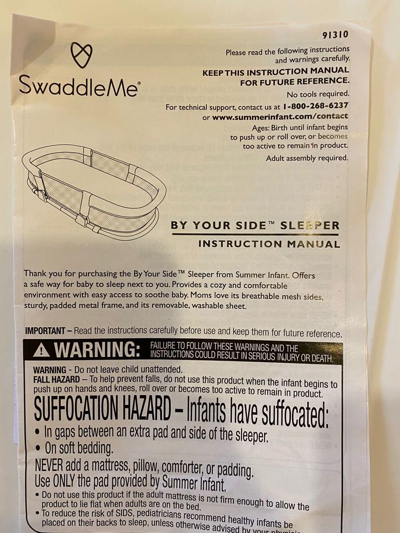 swaddleme co sleeper instructions
