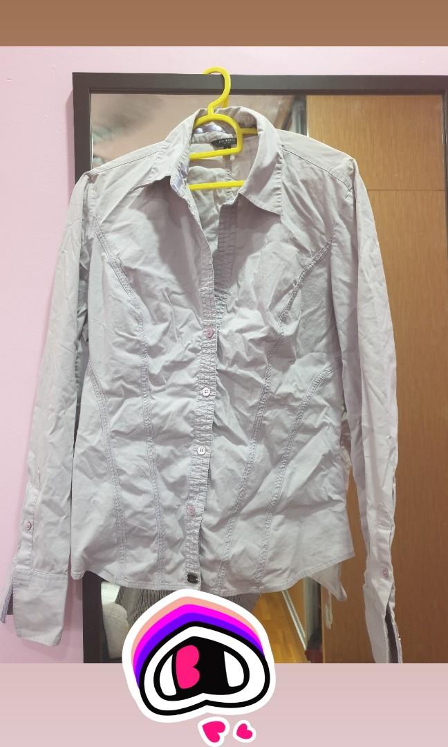 grey formal shirt women's