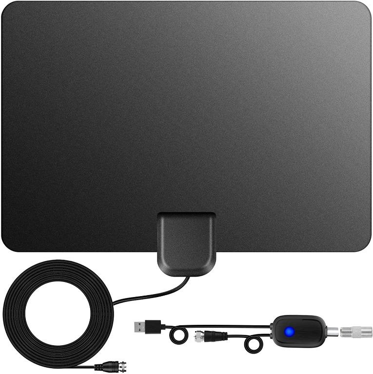 TV Antenna, Indoor Digital HDTV Amplified Television Antenna Freeview 4K  1080P HD VHF UHF for Local Channels 120 Miles Range with Signal Amplifier  Support All television-13ft Coax Cable, Electronics, Others on Carousell