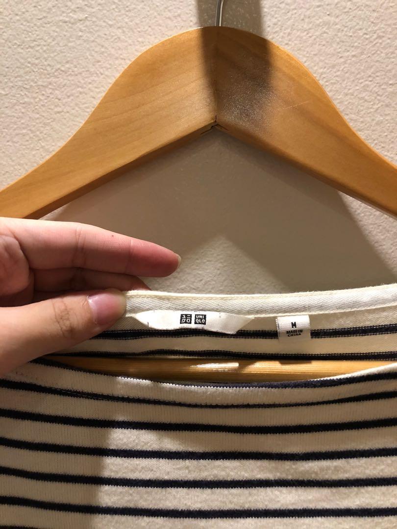 Uniqlo Striped Long-Sleeved Top (Category: Longsleeves) located in Quezon City. Submitted by projectdeclutter_mnl (Listing ID 1033701790, Image 2). Description: ! Can be a bundle with the Giordano top for 340 ! No flaws ✨ Perfect for that casual to smart casual look 👌🏼 **sf not yet included .