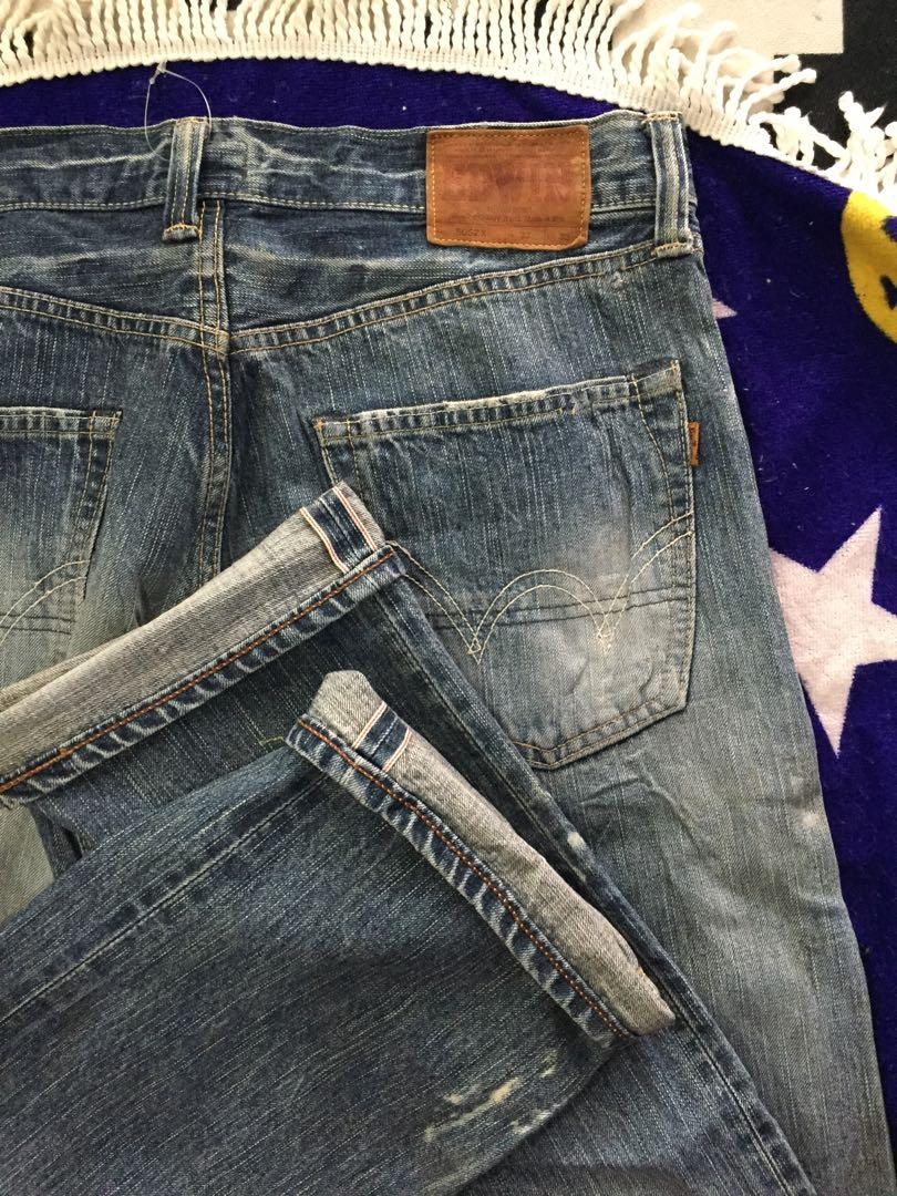 Aging Wash Edwin 505 Selvedge Denim 