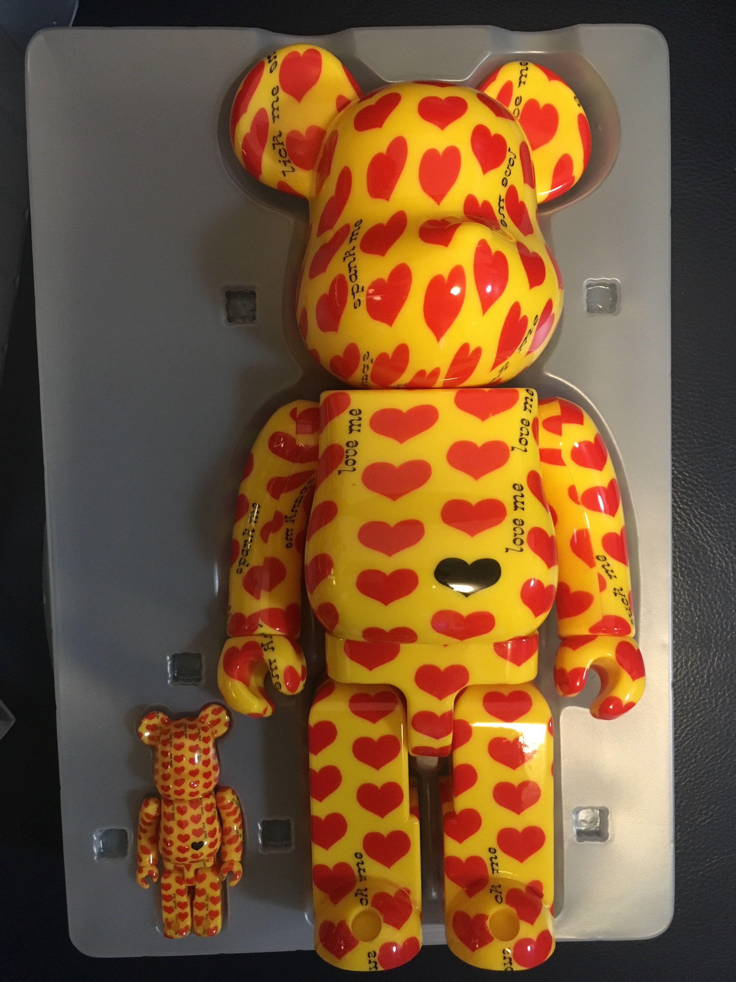 Xjapan hide yellow heart bearbrick 400% Be@rbrick, 興趣及遊戲