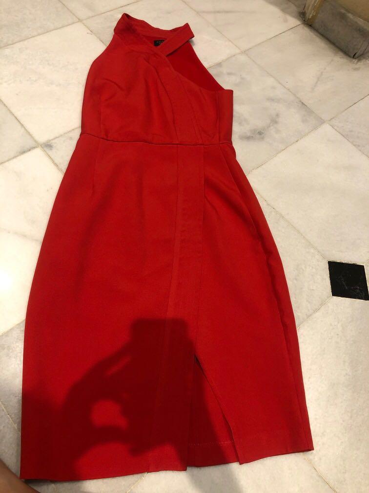 zalora red dress