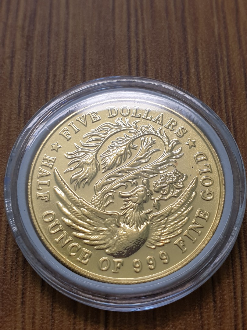 1/2 oz 9999 rare gold phoenix coin, Hobbies & Toys, Memorabilia