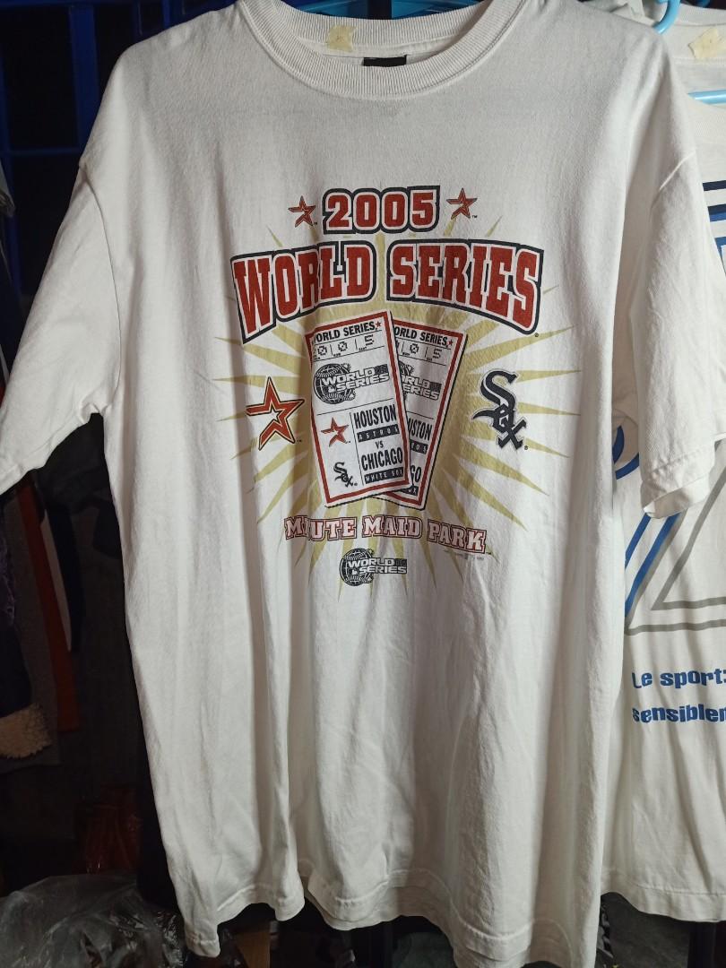 Houston Astros T-Shirts 2005 World Series Majestic White Medium