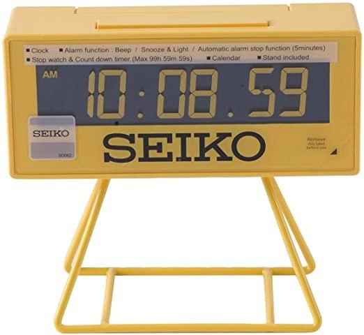 佐敦門市現貨100% 全新精工Seiko Marathon timer desk clock 運動計時鐘黃色QHL062Y 櫻花粉紅色QHL082P  一年保養, 男裝, 手錶及配件, 手錶- Carousell