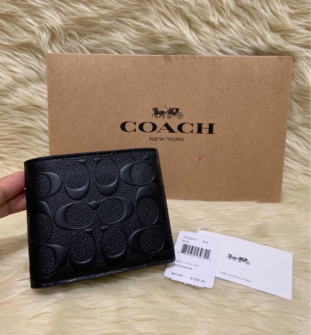?% Authentic Coach Mens Wallet, Men's Fashion, Watches & Accessories,  Wallets & Card Holders on Carousell
