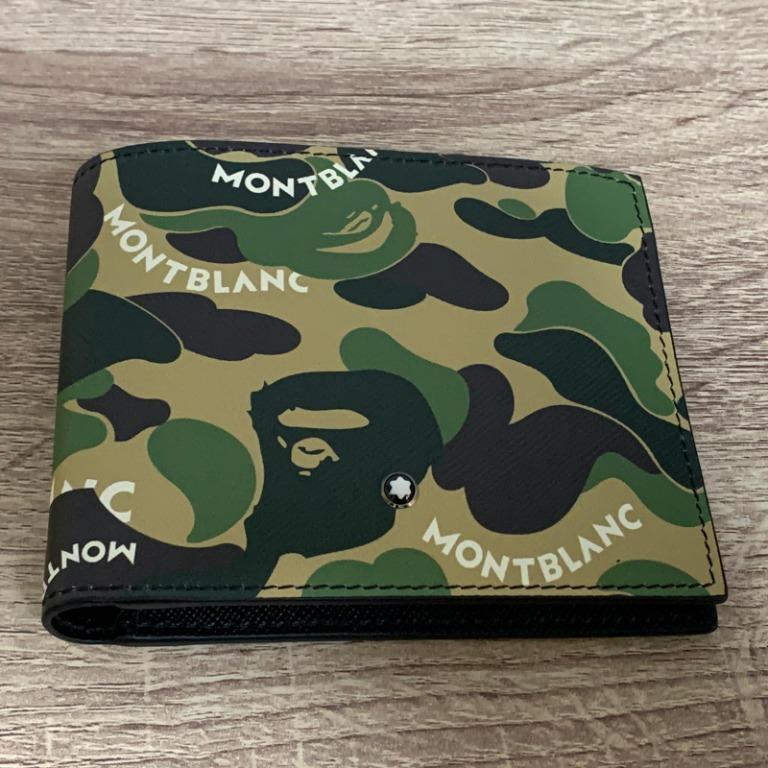 A Bathing Ape Montblanc Green 6cc Wallet Bape, Men's Fashion, Bags