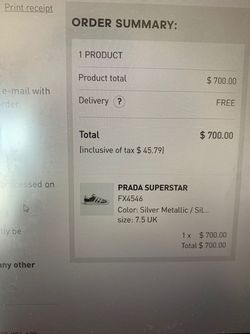 prada adidas superstar silver