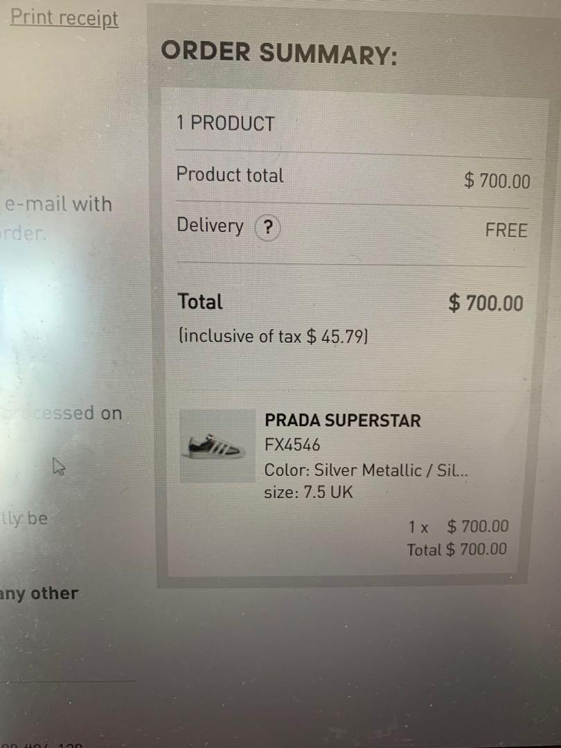 prada superstar silver