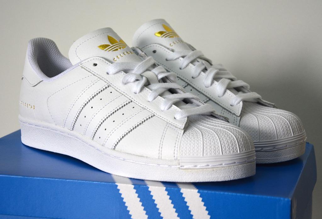 Adidas Superstar Anniversary Edition White Gold, Men's Fashion, Footwear, on Carousell