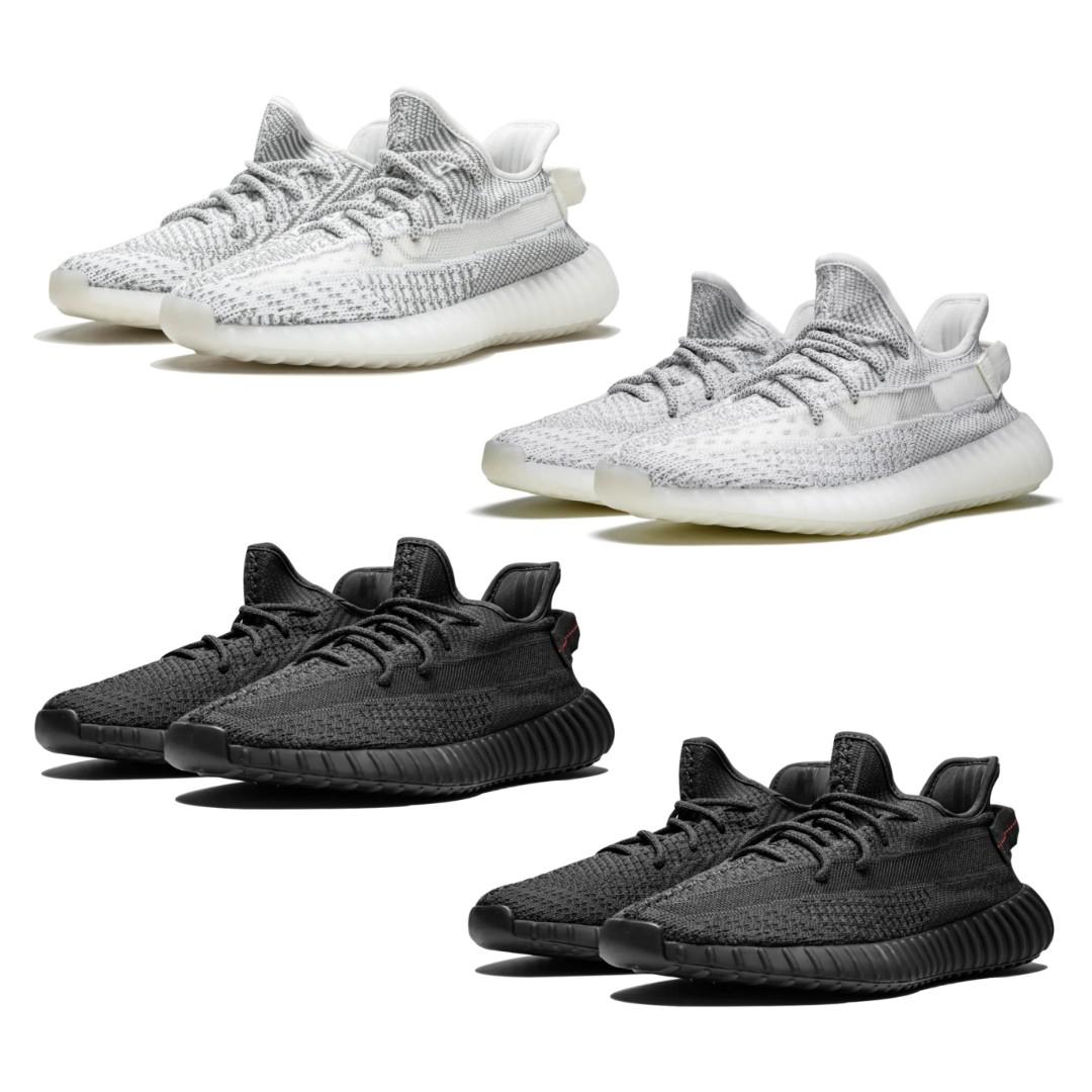 yeezy black reflective and non reflective