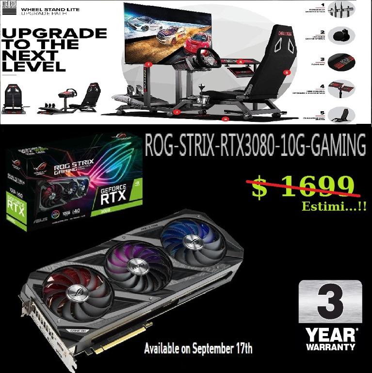 Asus Rog Strix Rtx 3080 10gb Gaming 3y Pre Order Now Electronics Computer Parts Accessories On Carousell