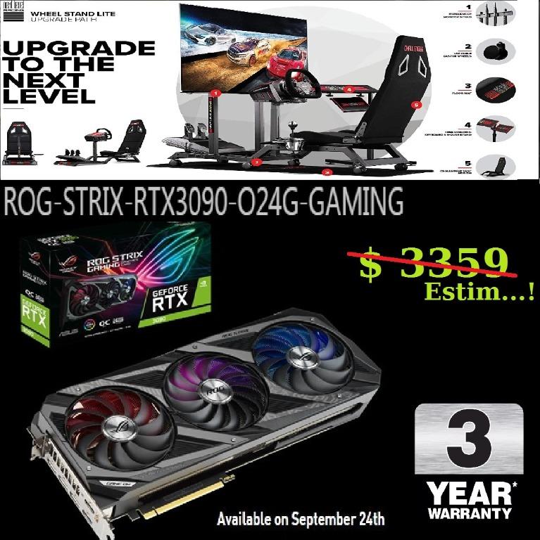 Asus Rog Strix Rtx 3090 Gaming 24gb Oc 3y Pre Order Now Electronics Computers Others On Carousell