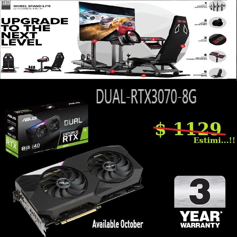 Asus Rtx 3070 Dual 8gb 3y Pre Order Now Rtx 2080 Rtx 2080 Ti Electronics Computer Parts Accessories On Carousell