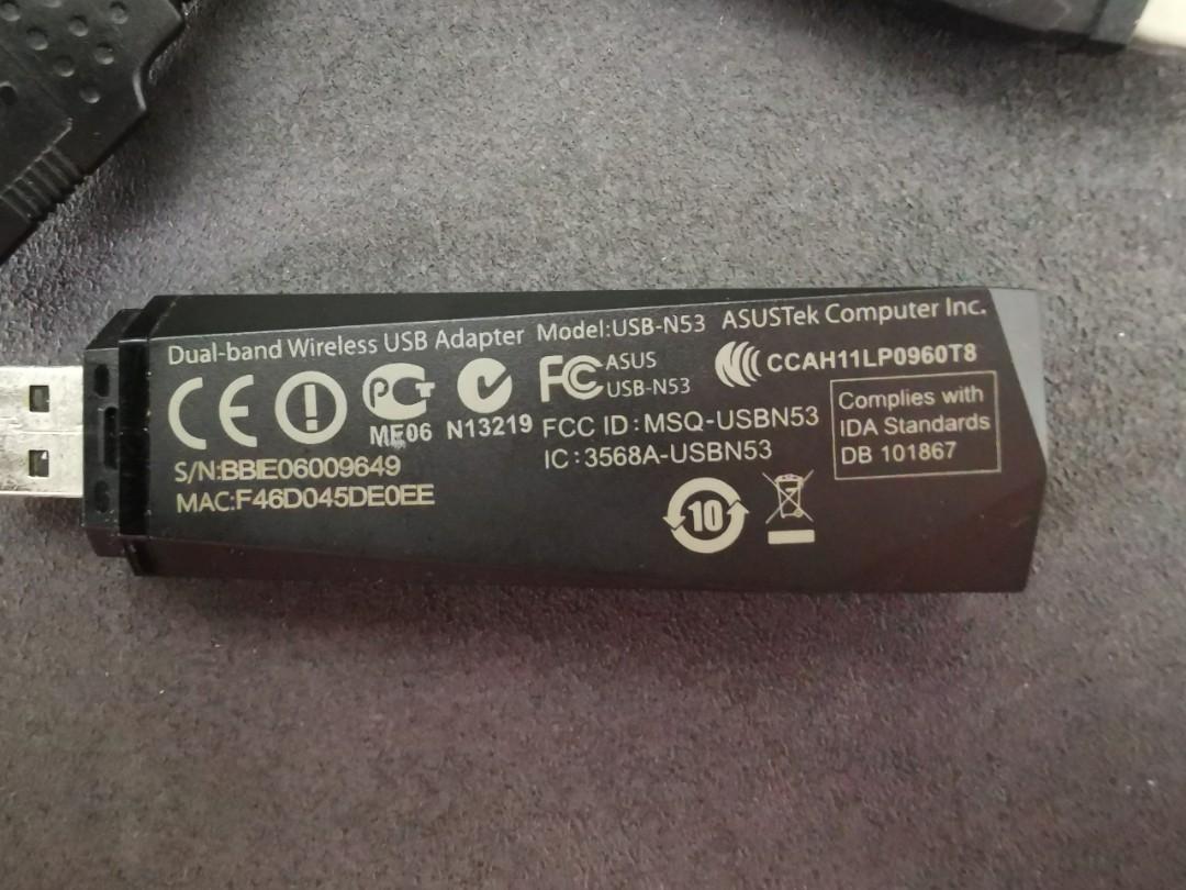Asus USB wireless adapter USB-N53, Computers & Tech, Parts ...