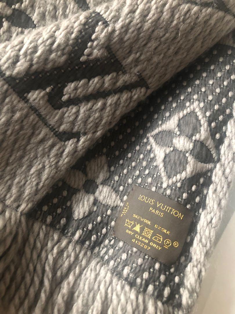 Authentic Louis Vuitton #413287 Wool Scarf Shawl LOGOMANIA