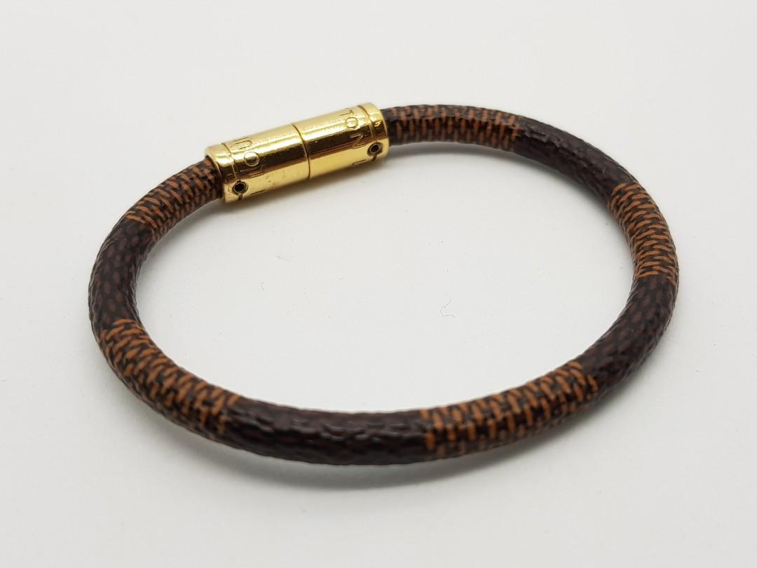 Louis Vuitton Box It Bracelet Damier Ebene 17 in Canvas with Brass