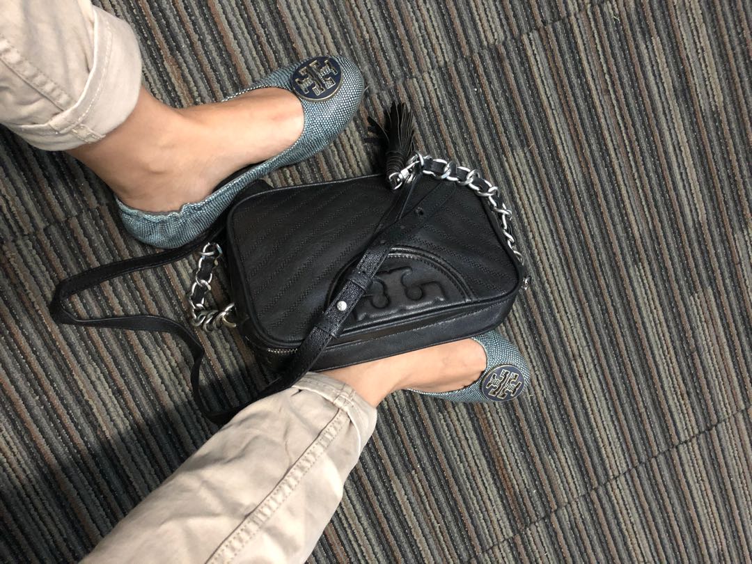 Fleming distressed chevron camera bag sales