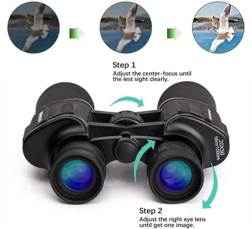 B175 Binoculars, Lachesis 20X50 Binoculars Hd Compact Telescope Waterproof  Binoculars for Bird Watching, Hiking, Hunting, Wildlife Viewing,  Sightseeing, with Lens Caps, Cleaning Cloth and Carrying Bag, Electronics,  Others on Carousell