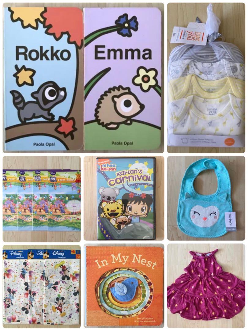Baby Toddler Preschooler Board Books Carters Onesies Bodysuits Bib Dress Winnie The Pooh Party Goods Invites