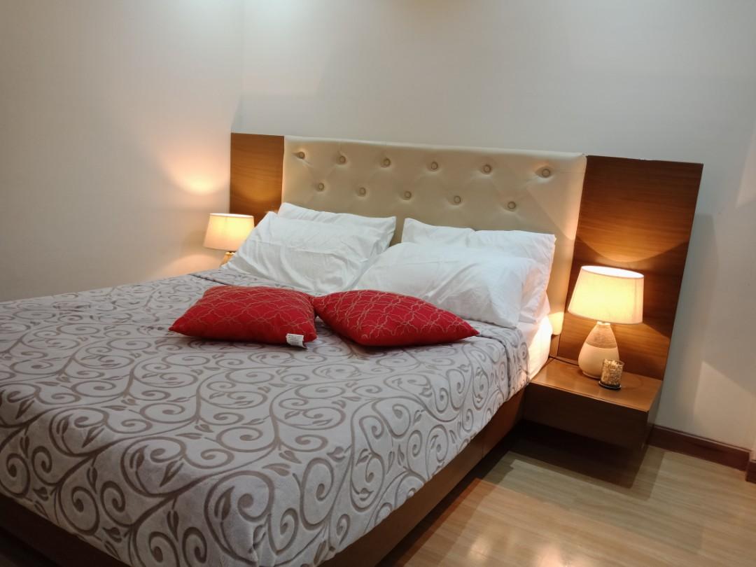 Bed Frame With Attached Side Table Home Furniture Furniture Fixtures Beds Mattresses On Carousell