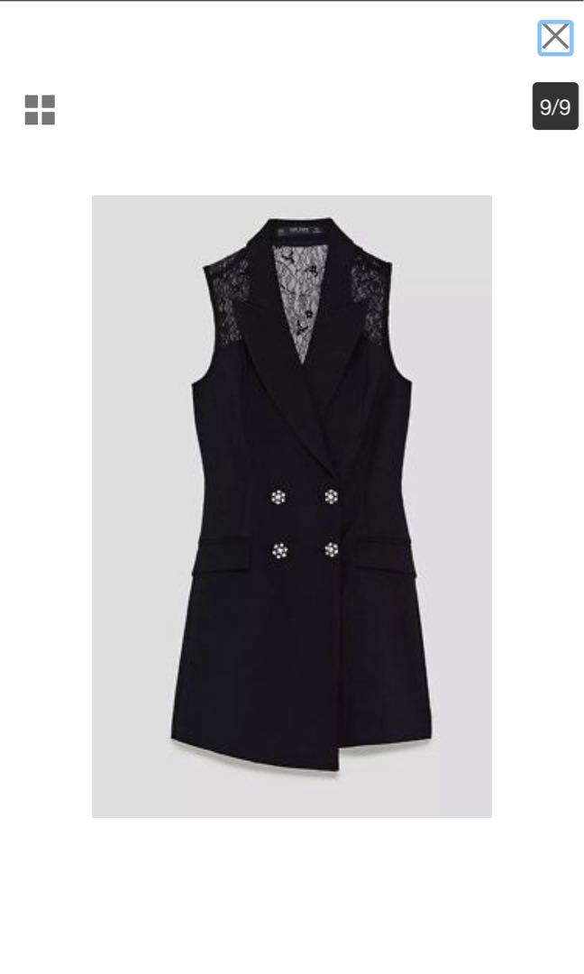 BNWT] ZARA Tuxedo Lace Jumpsuit with