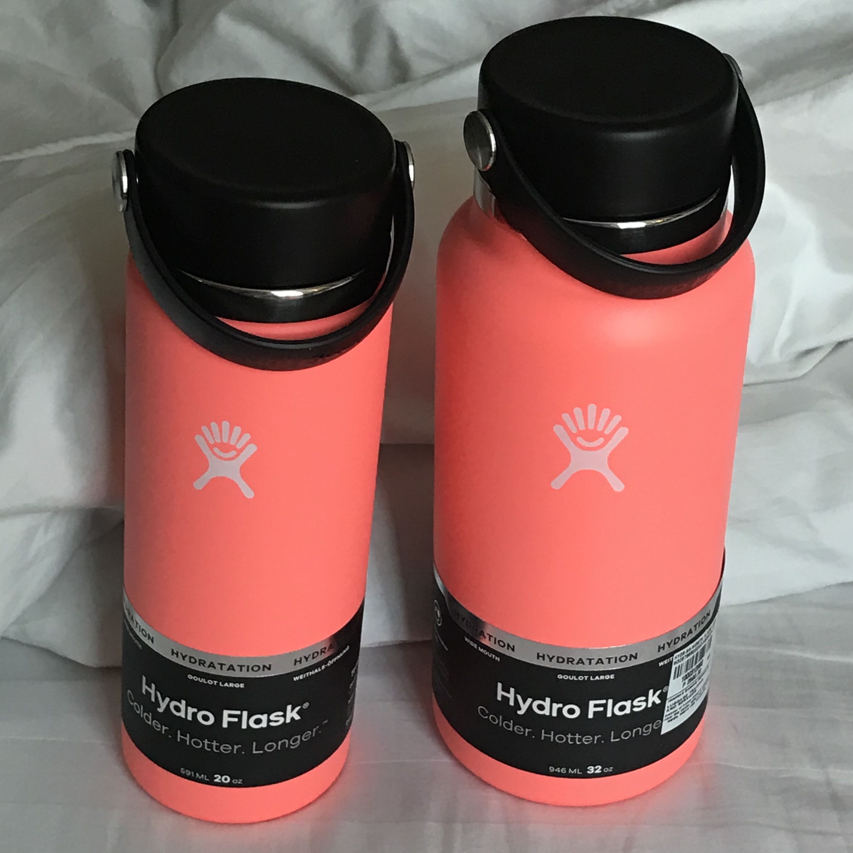 Pink neon orange shop hydro flask