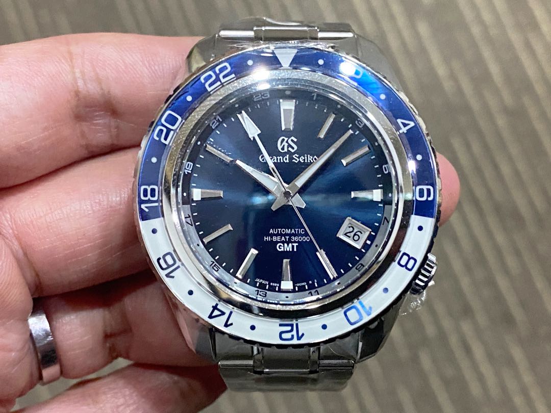 Brand New Grand Seiko Hi Beat GMT Blue SBGJ237, Luxury, Watches on Carousell