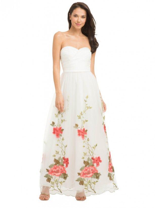 chi chi london white floral embroidered dress Floral Embroidered Maxi Dress in Cream main image 0