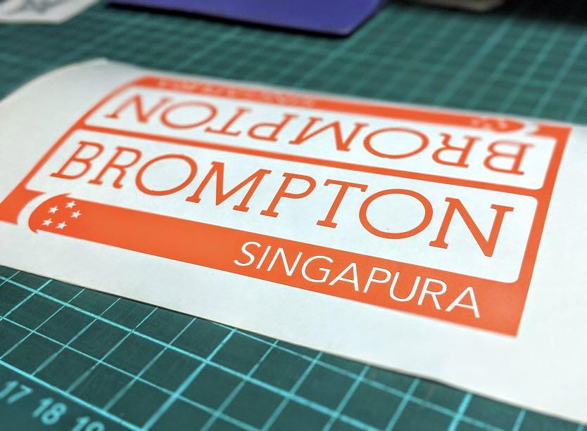 Brompton custom die-cut decal sticker, Sports Equipment, Bicycles ...