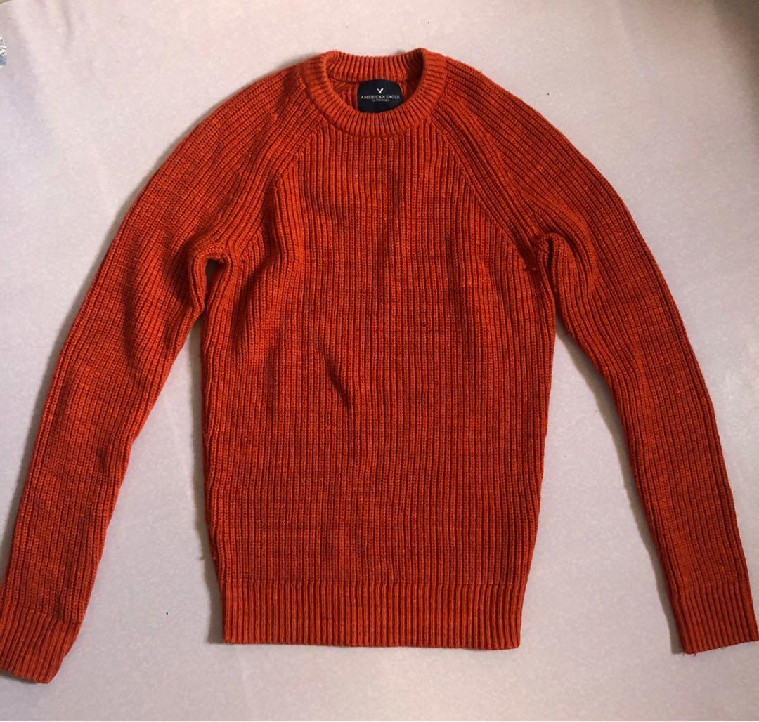 burnt orange knit sweater