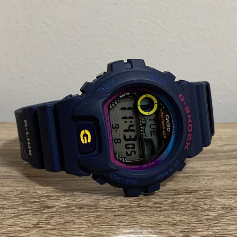 Casio Gshock GLX 6900A 2 G lide Moon Phase G Shock Blue Watch